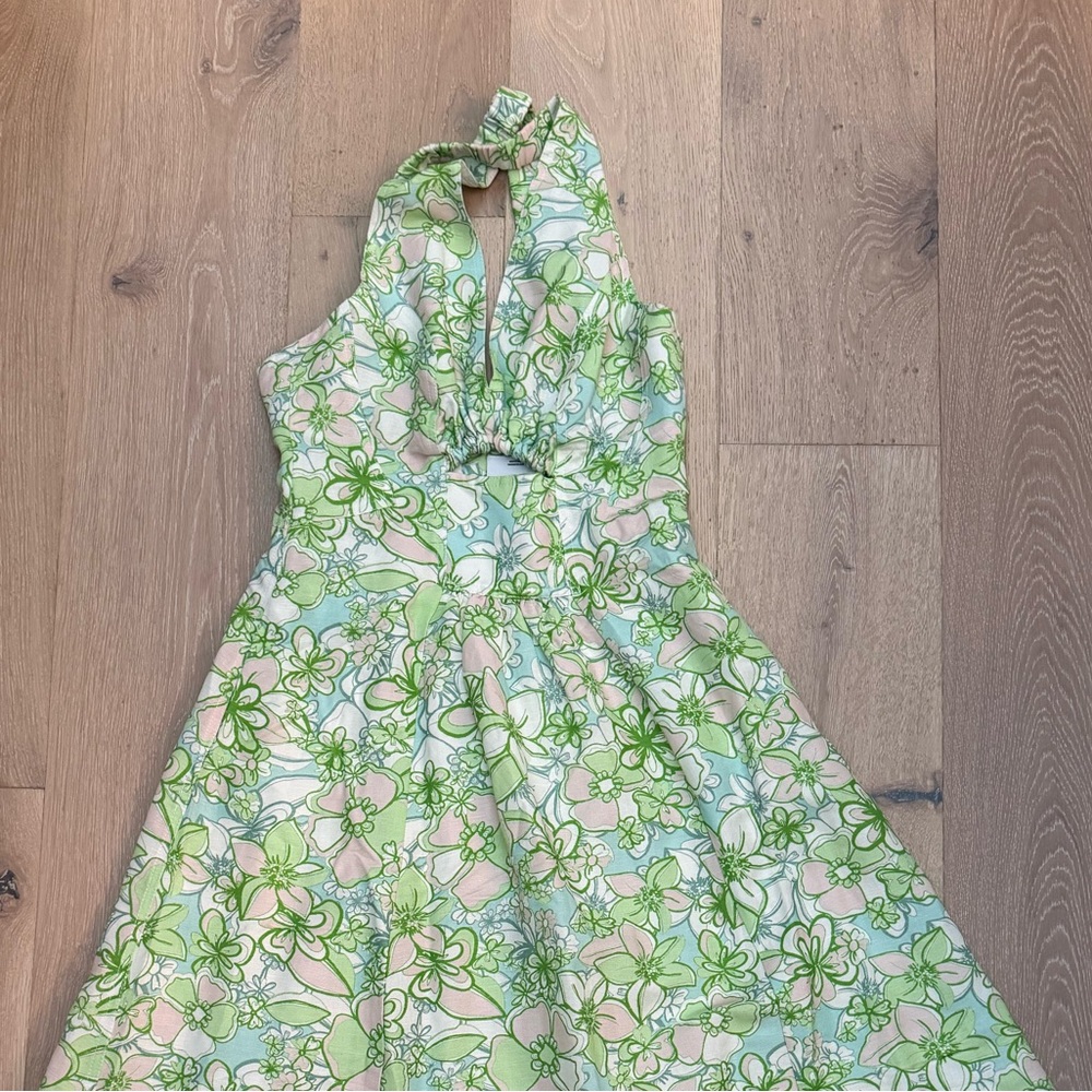 NWT C/MEO Collective Floral Dress in Green